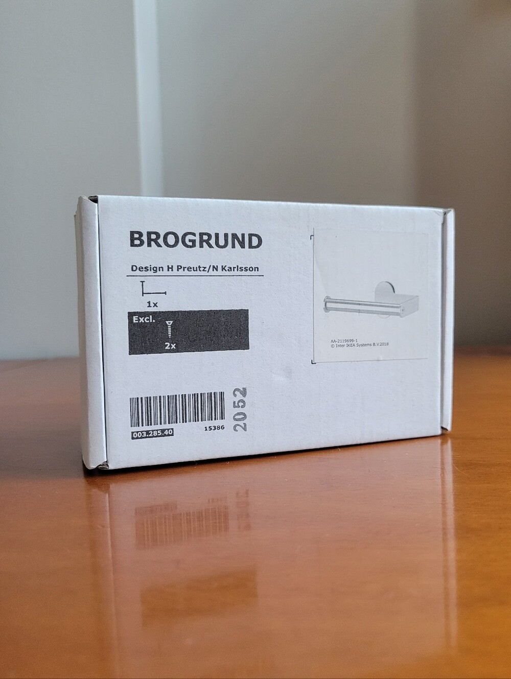 IKEA BROGRUND Wall Mount Toilet Paper Holder NIB